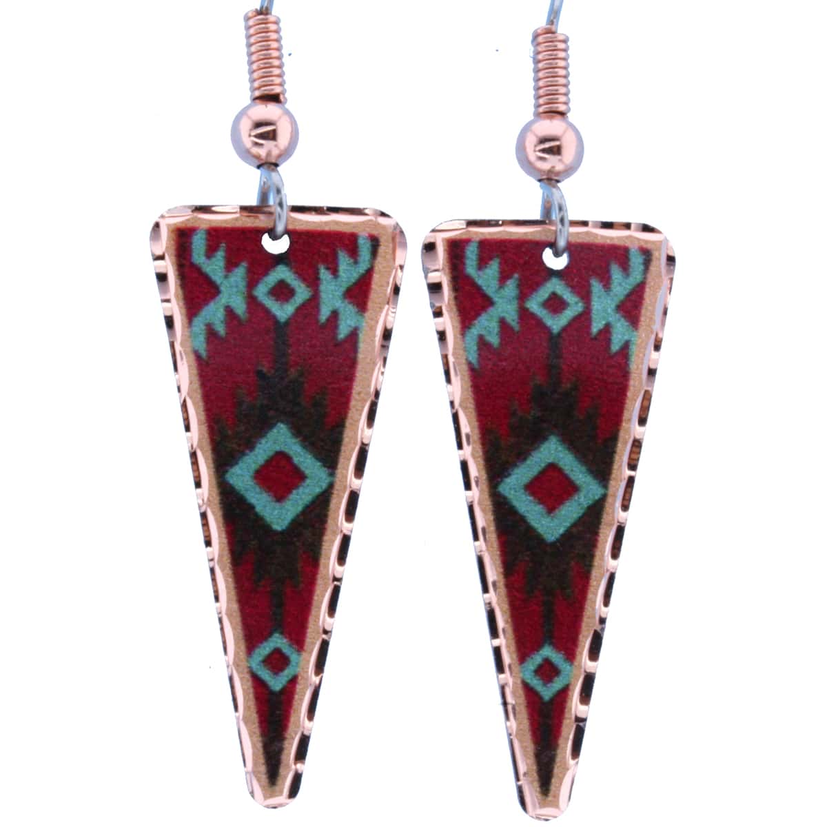 Triangle Copper Native Earrings Triangle Copper Native Earrings