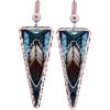 Triangle Feather Copper Earrings