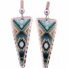 Triangle Green SW Native Earrings