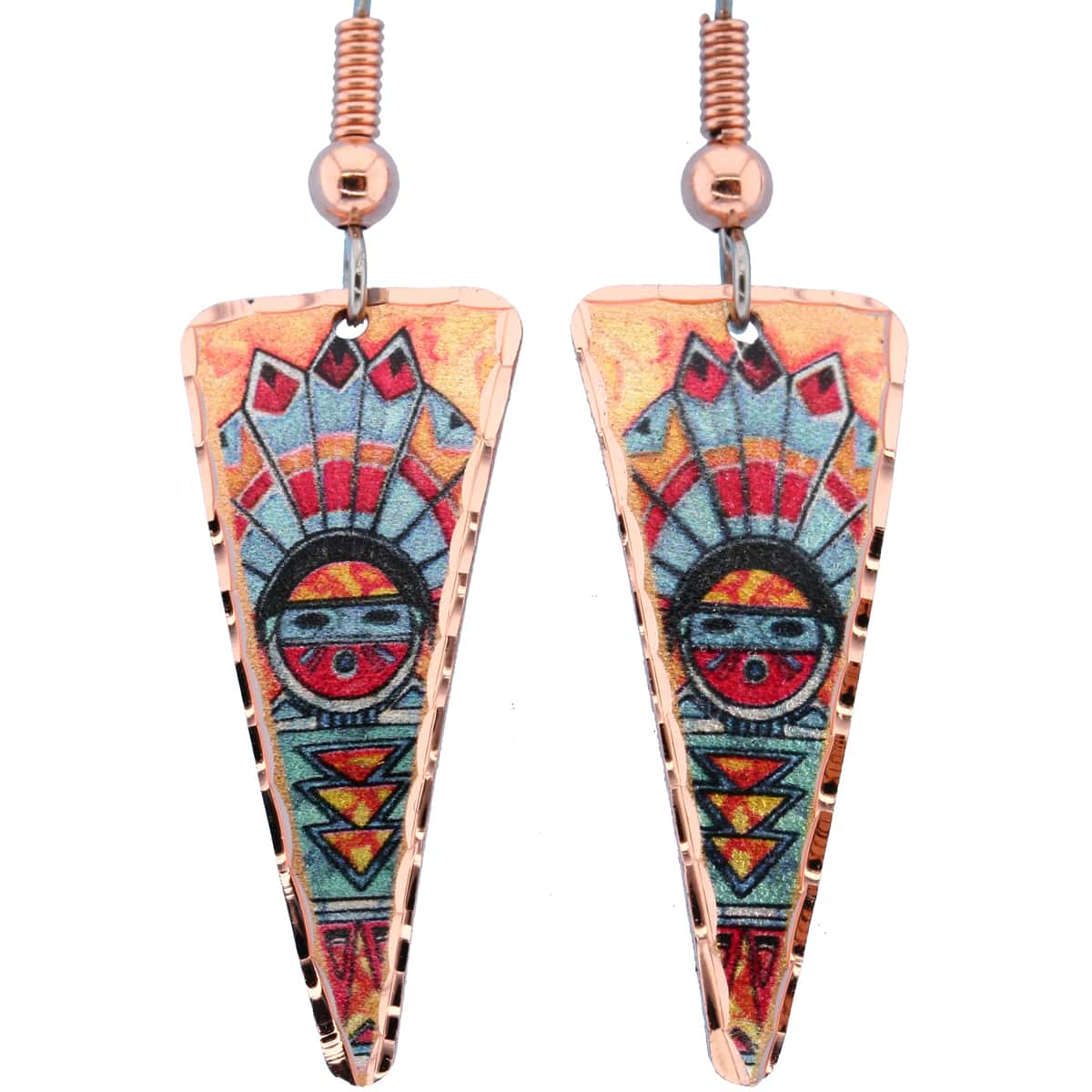 Triangle Kachina Earrings Triangle Kachina Earrings