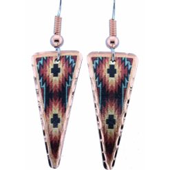 Native American Art Motifs, Handmade Copper Earrings