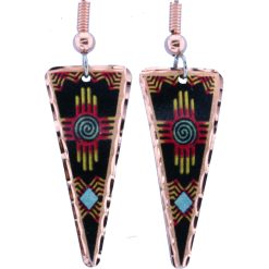 Triangle Native Zia Circle of Life Earrings