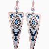 Triangle Teal Blue SW Native Earrings