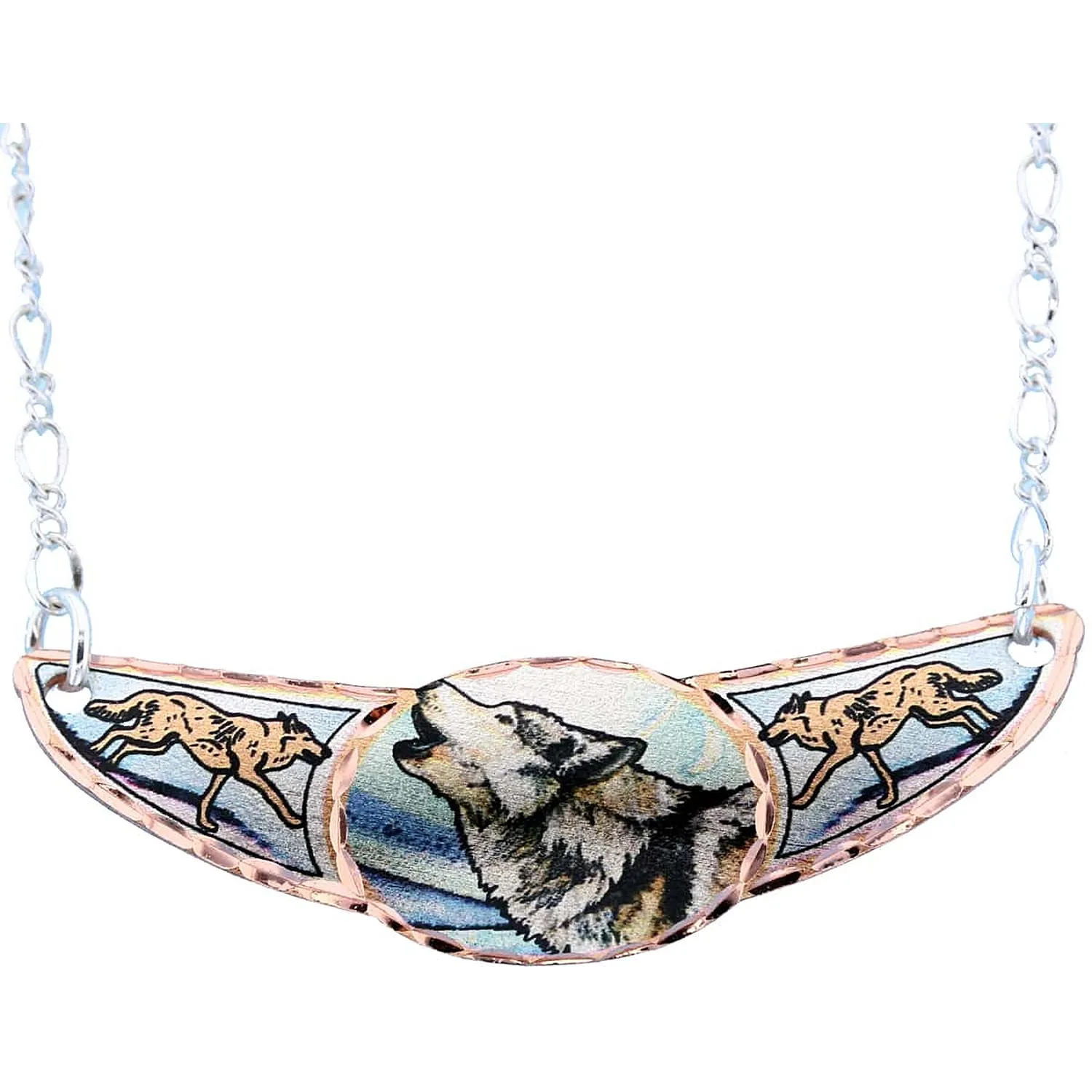 Unique Choker Necklaces - Best Handmade Jewelry Gifts Lynn Bean designed wolf choker necklace handmade from copper as the best handmade jewelry gifts