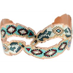 Colorful Feather Copper Bracelet