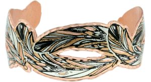 Cut Out Copper Feather Bracelets