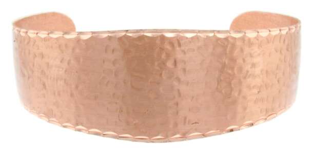 Diamond Cut and Hammered Copper Bracelets