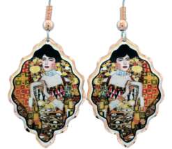 Gustav Klimt Lady Portrait Earrings