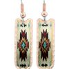 Handmade Rectangular Native Earrings