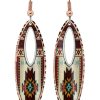 Oblong Native Drop Earrings SG-201