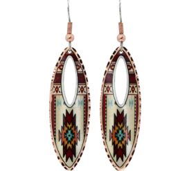 Colorful Native American Drop Earrings with Cut Out