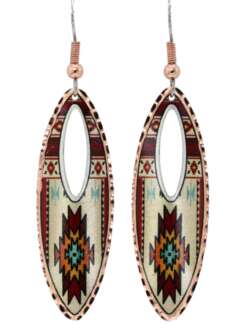 Oblong Native Drop Earrings SG-201