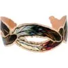 Cut Out Copper Feather Bracelets