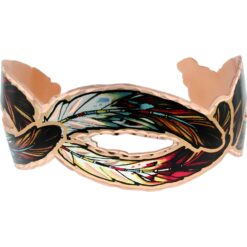 Cut Out Copper Feather Bracelets