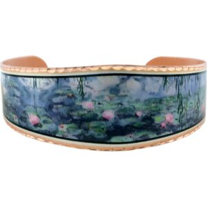 Monet Water Lily Pond Bracelets – Flower Jewelry to Accessorize Water Lily Pond by Monet inspired handmade bracelets, showcasing beautiful flower jewelry to accessorize your summer wardrobe.