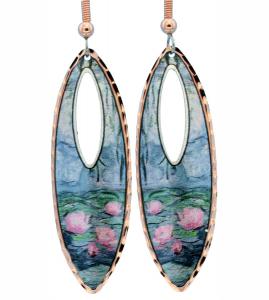 How To Succeed In Handmade Jewelry Market 1 Art Jewelry Earrings Created in Monet's Water Lily Pond