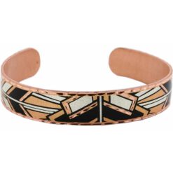 Copper Cuff Bracelets Created in Abstract Design