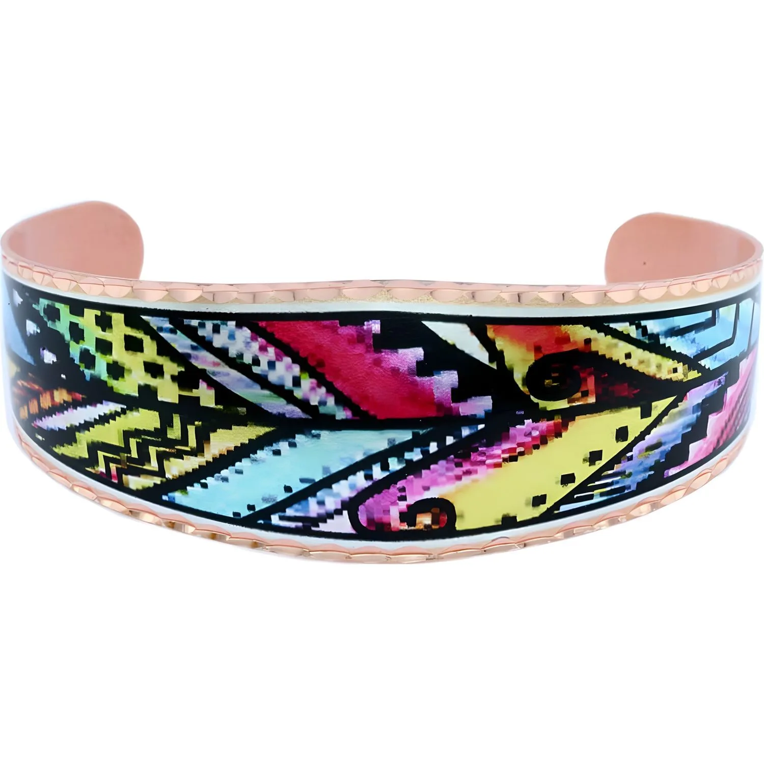 Abstract Feather Copper Bracelets