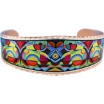 Colorful Abstract Flowers Bracelets