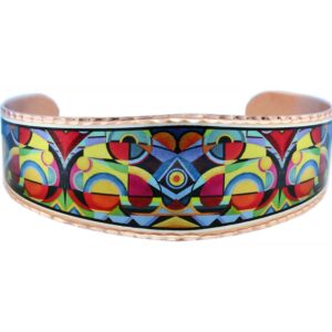 Buy Colorful Handmade Bracelets in Abstract Flowers Artwork
