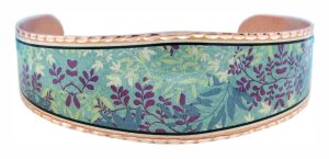 Buy Leaves and Flower Bracelet in Greenish Blue