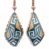 Teal Blue Native American Earrings 719bl