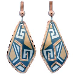 Check Out Native American Earrings in Teal Blue