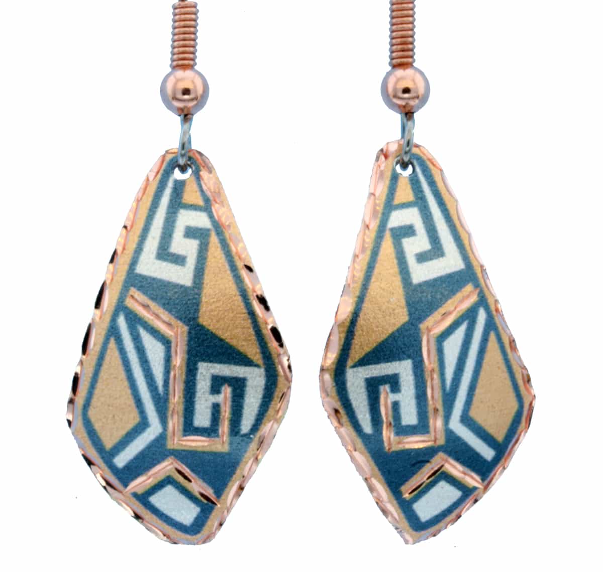 Teal Blue Native American Earrings 719bl Teal Blue Native American Earrings 719bl