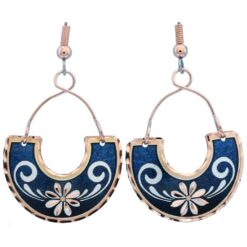 Buy Flower Earrings Embellished with Copper Wire