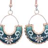Copper Wire Jewelry Flower Earrings in Green Background FW-08 Copper Wire Jewelry Flower Earrings in Green Background FW-08