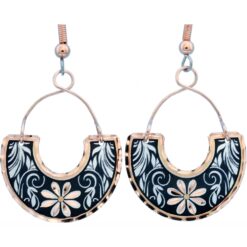 Copper Wire Jewelry Leaves and Flower Earrings