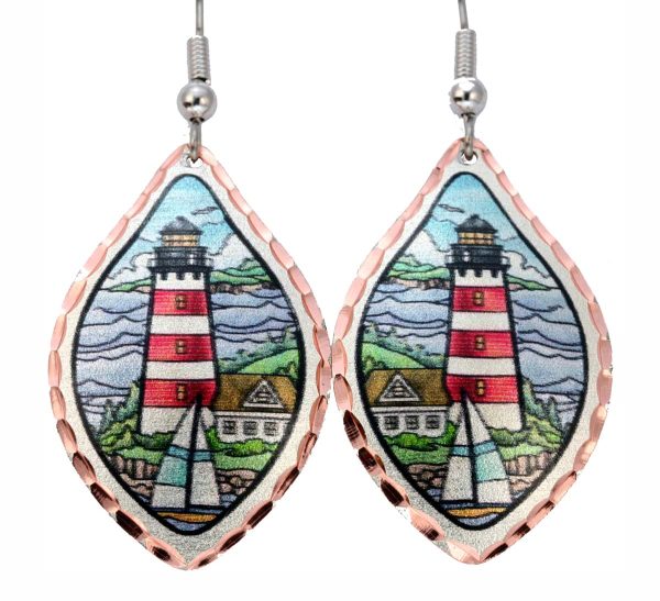 Lighthouse and Sailboat Earrings, Wholesale Nautical Jewelry