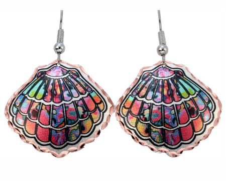 Handmade nautical jewelry seashell earrings