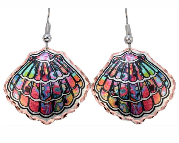 Handmade nautical jewelry seashell earrings