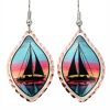 Sailboat earrings, colorful handmade nautical jewelry Sailboat earrings, colorful handmade nautical jewelry