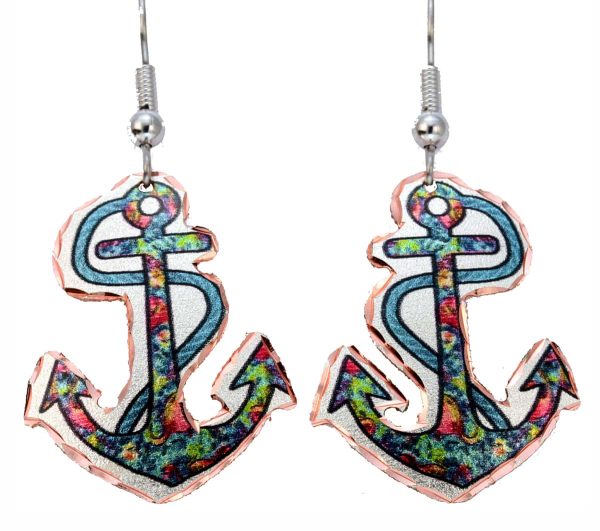 Handmade Nautical Jewelry, Ship Anchor Earrings