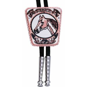 Exquisite jewelry that will steal your breath away: meticulously handcrafted pink horse western bolo ties offering timeless elegance. Meticulously handcrafted with attention to detail, this beautiful pink horse western bolo tie perfectly illustrates how to accessorize with western jewelry.