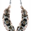 Handcrafted Native American copper feather earrings