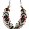 Native American copper feather earrings