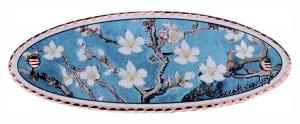 Hair clips handmade with inspiration by Van Gogh world-famous Almond Blossom painting Almond Blossom hair clips inspired by Van Gogh famous Almond Blossom painting