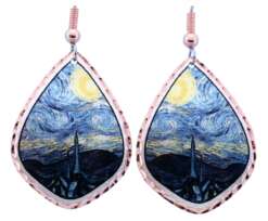 Van Gogh Inspired Jewelry, Starry Night Earrings
