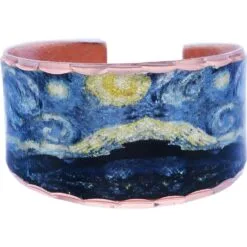 Handmade rings created in Van Gogh Starry Night artwork