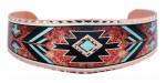 Native American bracelets handcrafted in burgundy & turquoise colors