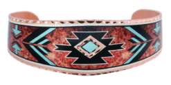 Burgundy & turquoise Native American bracelets
