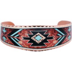 Native American bracelets handcrafted in burgundy & turquoise colors