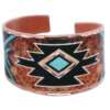 Burgundy turquoise Native American rings RC-715