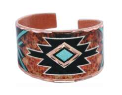 Burgundy turquoise Native American rings RC-715