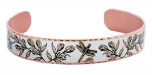 Copper dragonfly cuff bracelets: handmade jewelry gifts for mom. Dragonfly cuff bracelet handmade from copper, representing the best handmade jewelry gifts and a perfect gift for mom.