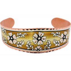 Flower Bracelet Handmade from Copper