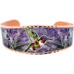 Purple Background Hummingbird Bracelet